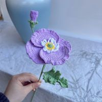 Gehäkelte Yu Beauty Klatschmohn-Blume Muttertagsgeschenk Künstlicher Gehäkelter Blumenstrauß Heimdekoration Gehäkelte Blumen
