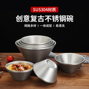 Stainless Steel V-Shaped Bowl 304 Food Grade Durable For Home And Hotel Use - Product Image 3