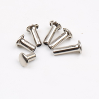 Rivets semi-tubulaires en fer multicolores à tête ronde, clous creux, accessoires de fixation