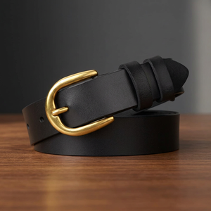 Ceinture sportive pour homme en cuir de buffle véritable BS INTERNATIONAL, boucle en acier, largeur 3,8 cm, haute résistance, écologique - Product Image 1