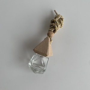 Perfume de vidrio transparente vacío colgante viales de vidrio fragancia Natural coche Essentia difusor de aceite 8ml ambientador de coche colgante - Product Image 4