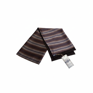 <b>Brown</b> Ethnic Patterned Jacquard Woven <b>Wool</b> Elegant Double Sided Scarf - Product Image 2