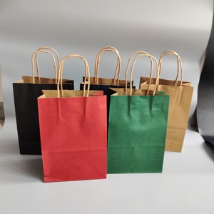 Custom Brand Logo Kraft <b>Paper</b> Bag Food White Kraft Carry Your Own Logo Pink Thank You to Go <b>Paper</b> Bag Kraft with Handle - Product Image 5