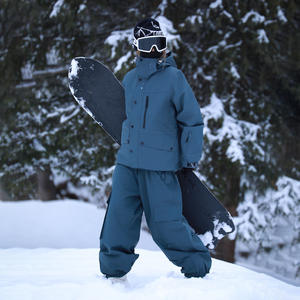 بدلة تزلج شتوية للجنسين مقاومة للرياح والماء ودافئة مصنوعة من الرايون تتكون من سترة وبنطلون للتزلج على الجليد وركوب الألواح الثلجية - Product Image 4