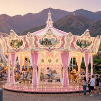Manège Carrousel Personnalisé Hotfun Factory pour 16/24/36 Personnes, Idéal pour Parc d'Attractions Extérieur - À Vendre
