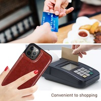 Étui de téléphone en cuir de luxe avec porte-cartes pour 18 17 16 ProMax/14/15/13/12, antichoc, étanche, charge sans fil double