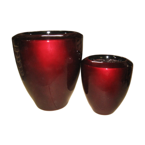 Prix de gros Ensemble de 2 pièces Pot de fleur en fibre de verre Pots de jardin durables Pots de jardin intérieur/extérieur Fabrication Vietnam - Product Image 4