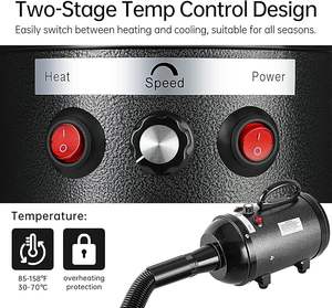 Sıcaklık ayarlanabilir Pet saç Blower köpek bakım kurutucular için hayvan saç kurutma makinesi ev kedi köpek - Product Image 6