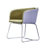 Simple nordique rouge sac souple fauteuil canapé simple 4S magasin chaises d'attente loisirs salon chaise