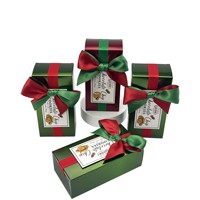 Boîte cadeau de Noël personnalisée en forme de maison pliable, en papier spécial, imprimée UV, pour souvenirs, idéale pour les commandes transfrontalières