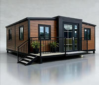 Fabricant de maisons conteneurs pliables de luxe haut de gamme 20FT 40FT, maison préfabriquée extensible, villa modulaire 2-3 chambres