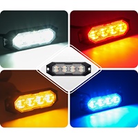 Cabezal de Luz LED de Superficie de 4 LED, ECE R65, XA1, SAE J595, Clase 1, IP6K9K, 3W Cada Uno, DC 12-24V, 15 Patrones de Destello, Alternación Sincronizada