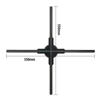 Ventilador Holográfico 3D a Simple Vista, Proyector de Publicidad Estéreo, Lámpara LED Giratoria, Imagen en Suspensión, Modelo X6 con APP para Teléfono Móvil