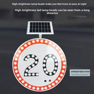 <span class=keywords><strong>Panneau</strong></span> <span class=keywords><strong>de</strong></span> signalisation routière rond à LED alimenté par énergie solaire pour la <span class=keywords><strong>limitation</strong></span> <span class=keywords><strong>de</strong></span> <span class=keywords><strong>vitesse</strong></span>, avec options <span class=keywords><strong>de</strong></span> diamètre 60/80/100 – Conception écoénergétique - Product Image 3
