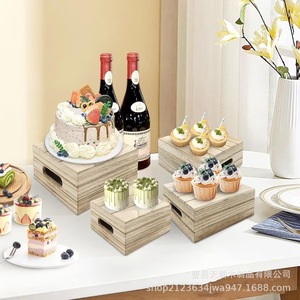 Wooden Display <b>Shelf</b> Single Layer <b>Desktop</b> Storage Rack For Kitchen Cupcake And Sundry Organization - Product Image 3