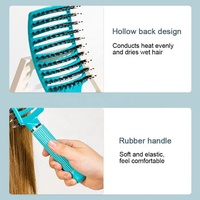 FYD creux carré Air grille peignage brosse de coiffure maison moelleux peignage brosse démêlant brosse à cheveux pour femmes et fille