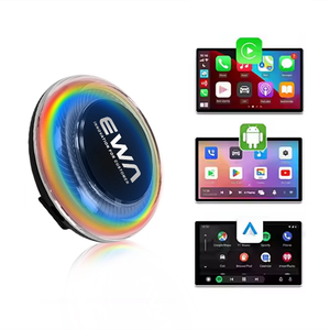 กล่องมัลติมีเดียพกพาในรถยนต์ บลูทูธ สเตอริโอ กล่องทีวี Ai Youtube ออโต้ ไร้สาย Carplay ไฟ Ambient Led สำหรับรถยนต์ - Product Image 2