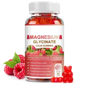 Bebas gula magnesium Kalium suplemen dengan vitamin koenzim Q10 menenangkan suasana hati glisin tidur magnesium gummies