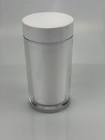 Bouteille en acrylique à double paroi épaissie de qualité alimentaire pour capsules, comprimés, poudres, compléments alimentaires, avec logo personnalisé