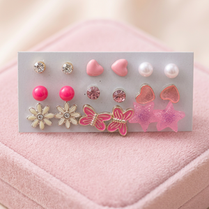Fabulosos conjuntos de joyería de moda de plástico que nunca se desvanecen Colección de pendientes elegantes para disfraces - Product Image 3