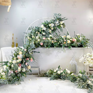 Camino de Mesa para Boda con Arco Floral y Flores Artificiales, Decoración de Boda Directo de Fábrica, Fondo para Navidad y Pascua - Product Image 3