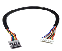 Kabel Ribbon Berpelindung Dua Ujung JST XH2.54mm Custom dengan Inti Ferit 1007 24AWG untuk Kontrol Industri