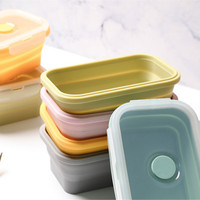 Moules en résine personnalisés Boîte à lunch lancheira pliable en silicone Coffre-fort pour micro-ondes et congélateur-Boîte à lunch Bento portable de grande capacité