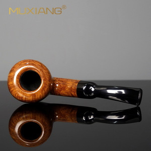 Muxiang Briarwood Smoking Pipe Bent Type 3mm Filter Tobacco Pipe For Men - Product Image 4