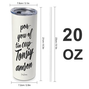 Stainless Steel Tumbler 20oz Vacuum <b>Insulated</b> Custom Logo Straight <b>Cup</b> - Product Image 1