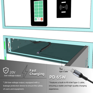 Gabinete de Carga Metálico para Educación, Carga Rápida USB-C con Indicadores LED y Acceso Seguro - Product Image 3