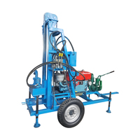Mini perceuse hydraulique diesel portable, 1-60 m, pour forer des trous dans l'eau, sur plate-forme, avec roue