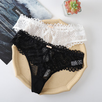 Culottes sexy haut de gamme très vendues, strings en dentelle, sous-vêtements pour femmes, transparents, à découpes croisées