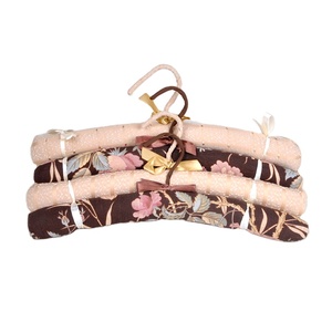 Cintre antidérapant en tissu Satin <span class=keywords><strong>blanc</strong></span> pour enfants, Logo imprimé, livraison gratuite - Product Image 2