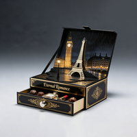 Cadeau personnalisé de luxe pour la Saint-Valentin - Bougie parfumée, chocolat, bonbon 3D, emballage rigide brillant avec lamination UV