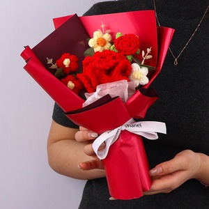 Ramo <span class=keywords><strong>de</strong></span> <span class=keywords><strong>Flores</strong></span> <span class=keywords><strong>de</strong></span> Crochet Tejido a Mano para el Día <span class=keywords><strong>de</strong></span> San Valentín, Día <span class=keywords><strong>de</strong></span> la Madre y Graduación - Regalo Transfronterizo - Product Image 3