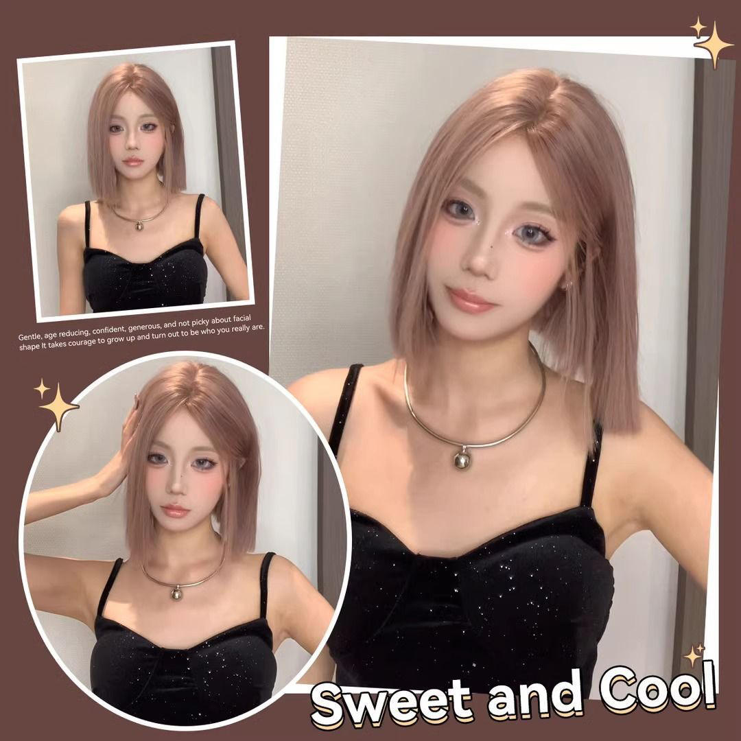 30cm Lace Forehead [Milk Tea Pink Brown] with Hairnet Included