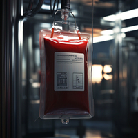 Étiquettes en vinyle de stockage d'impression de qualité hospitalière holographique de transfusion sanguine de patient congelé étanche à l'humidité pour réfrigéré