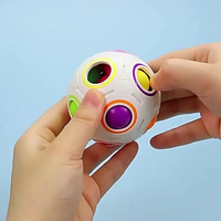 Balle Magique Arc-en-ciel Créative pour l'Entraînement de la Mémoire et la Réduction du Stress – Jouet Éducatif en Plastique Coloré pour l'Entraînement de la Pensée 12/8/20