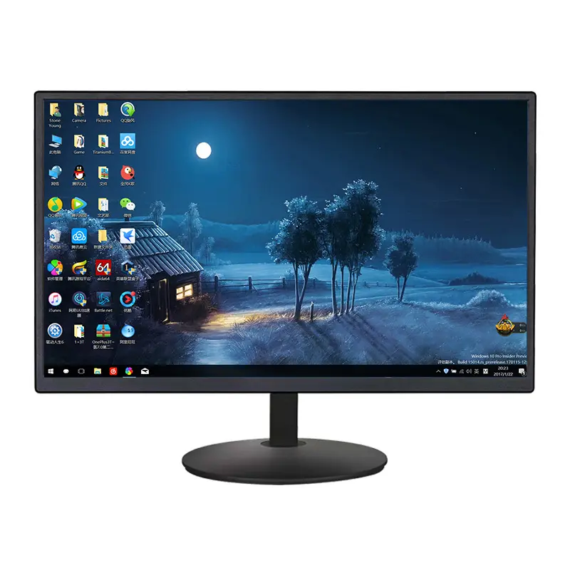 Günstiger Preis 19/22/24/27 Zoll Schwarzer Breitbild-Desktop-Computer-LED-Monitor für Business & Study & Office Monitor