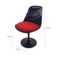 Chaise miniature en métal pour maison de poupée, jouet éducatif, modèle de jouet pour accessoires de maison de poupée, décoration de mini-scène