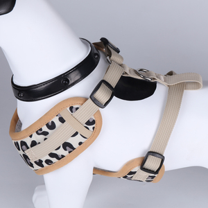 Sang Trọng Báo In Con Chó Khai Thác Và Dây Xích Thiết Lập Tùy Chỉnh In Vật Nuôi Cổ Áo Bandanas Phân Của Túi Dây Đai Chỗ Ngồi <span class=keywords><strong>7</strong></span> Pcs Dẫn Phụ Kiện - Product Image 4