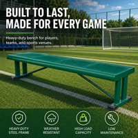 Banc de sport extérieur en alliage d'aluminium 2000 mm perforé, ergonomique, sans dossier, résistant aux intempéries, revêtement poudré