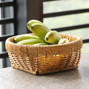 ตะกร้าหวายสานสไตล์นอร์ดิกสุดสร้างสรรค์กระเช้าผลไม้ขนาดเล็กทันสมัยกล่องขนมปีใหม่พร้อมกุญแจสำหรับเก็บอาหาร - Product Image 5