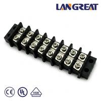 Bloc de bornes de barrière PCB à double rangée, pas de 9,5, 11,0, 14,0 mm, 20A, 30A, 600V, type à vis, pour alimentation