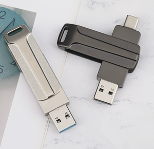 Pendrive OTG Metálico 2 en 1 con Logotipo Personalizado, Memoria USB-C, Unidad Flash USB 2.0/3.0, 8GB-1TB 16GB 32GB 64GB - Product Image 3