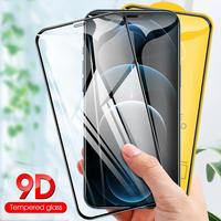 Protecteur d'écran pour téléphone portable, 2 pièces, Film de protection en verre trempé 9D, couverture complète 9H