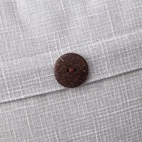 Housse de coussin en lin au style Vintage, taie d'oreiller de ferme à trois boutons, pour canapé-lit