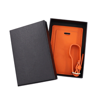 Étiquette de bagage en cuir avec logo personnalisé étiquette d'étiquette de valise de voyage pour identité personnelle