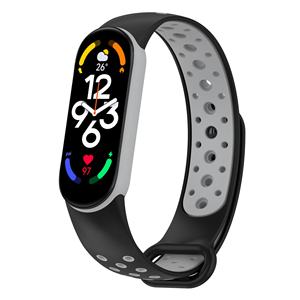 Correa de silicona para reloj Xiaomi <span class=keywords><strong>Mi</strong></span> <span class=keywords><strong>Band</strong></span> <span class=keywords><strong>7</strong></span>, correa de goma deportiva de doble Color ajustable - Product Image 4