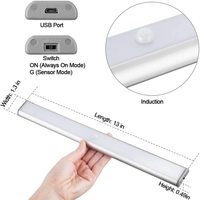 TAIKOO Super lumineux Rechargeable sans fil capteur magnétique Led placard couloir sous armoire cuisine bande veilleuse Bar